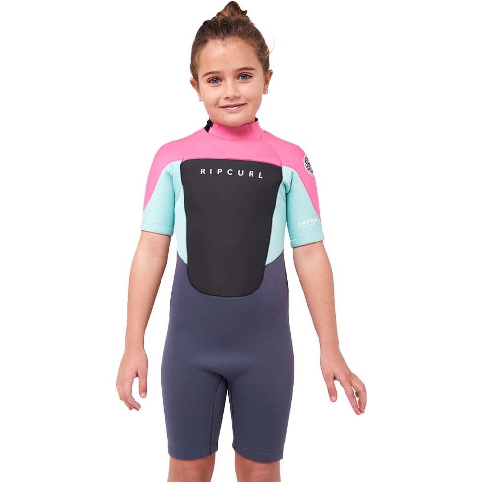 Rip Curl Junior Omega 1.5mm Back Zip Shorty Wetsuit 113BSP - Pink